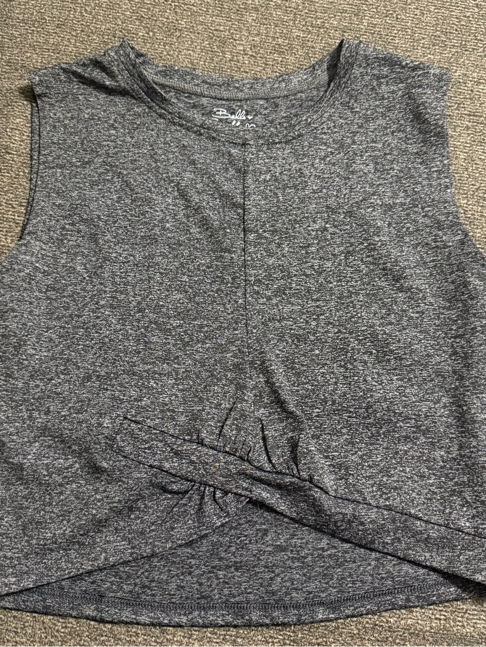 Bella Canvas Charcoal Gray Knot-Front Sleeveless Tank